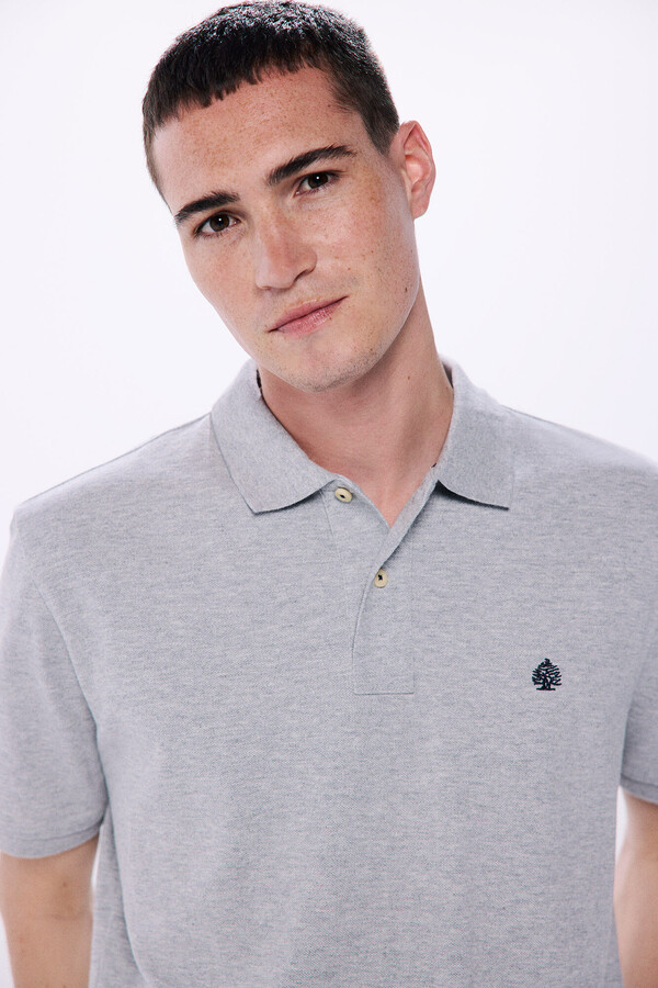 Springfield Polo piqué basico regular fit gris
