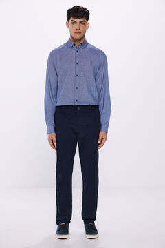 Springfield Camisa vestir bicolor azul