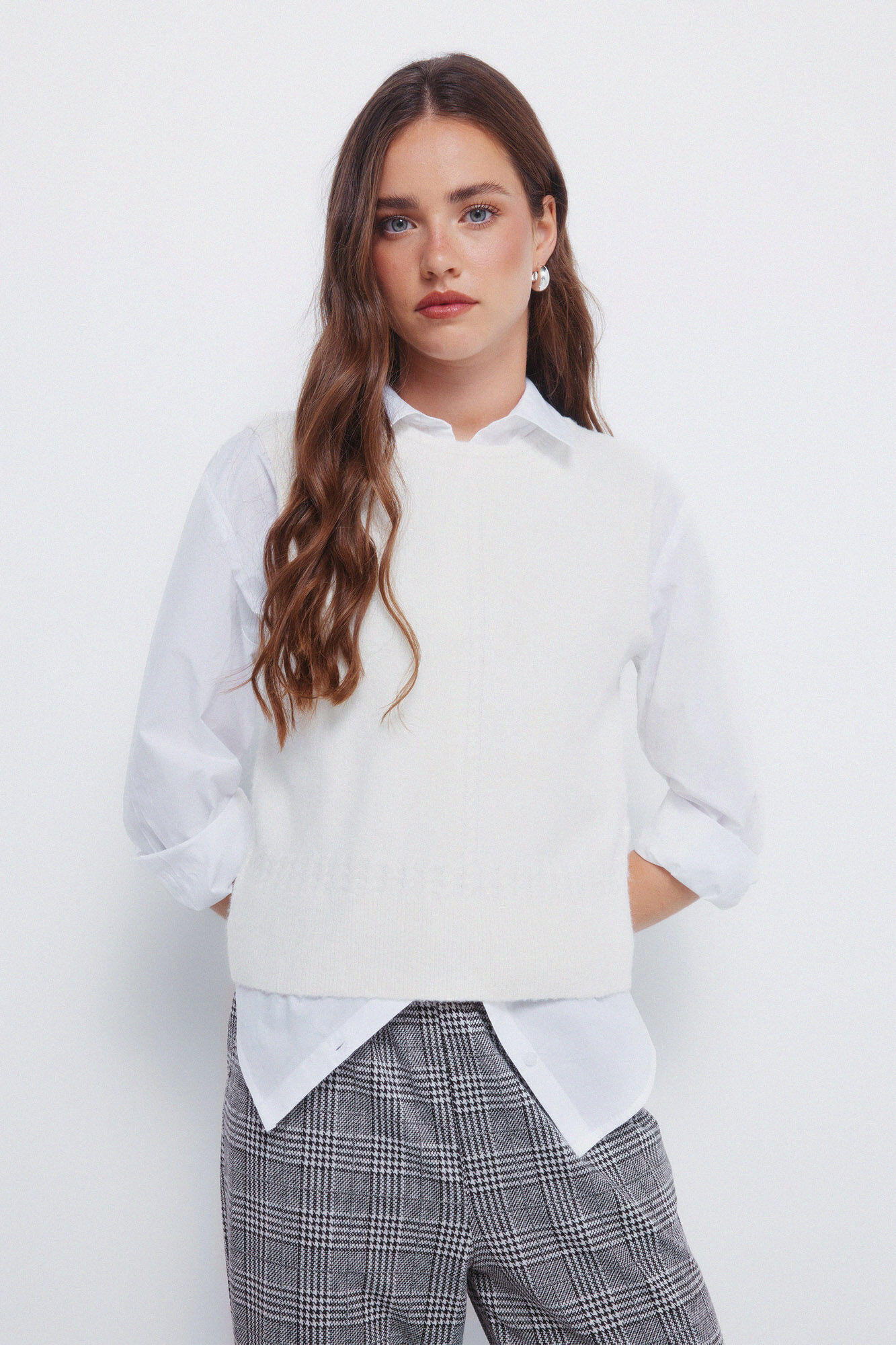 Springfield Chaleco tejido con trenzas