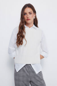 Springfield Chaleco tejido con trenzas