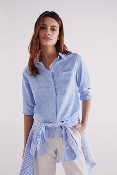 Springfield Camisa oversized algodón azul indigo