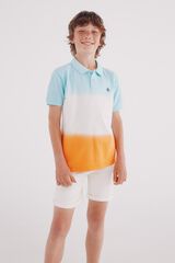 Springfield Polo dip dye niño azul tinta