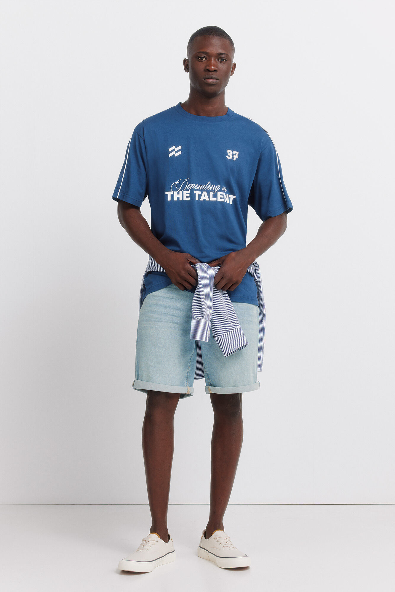 Springfield Bermudas ligeras slim fit de mezclilla