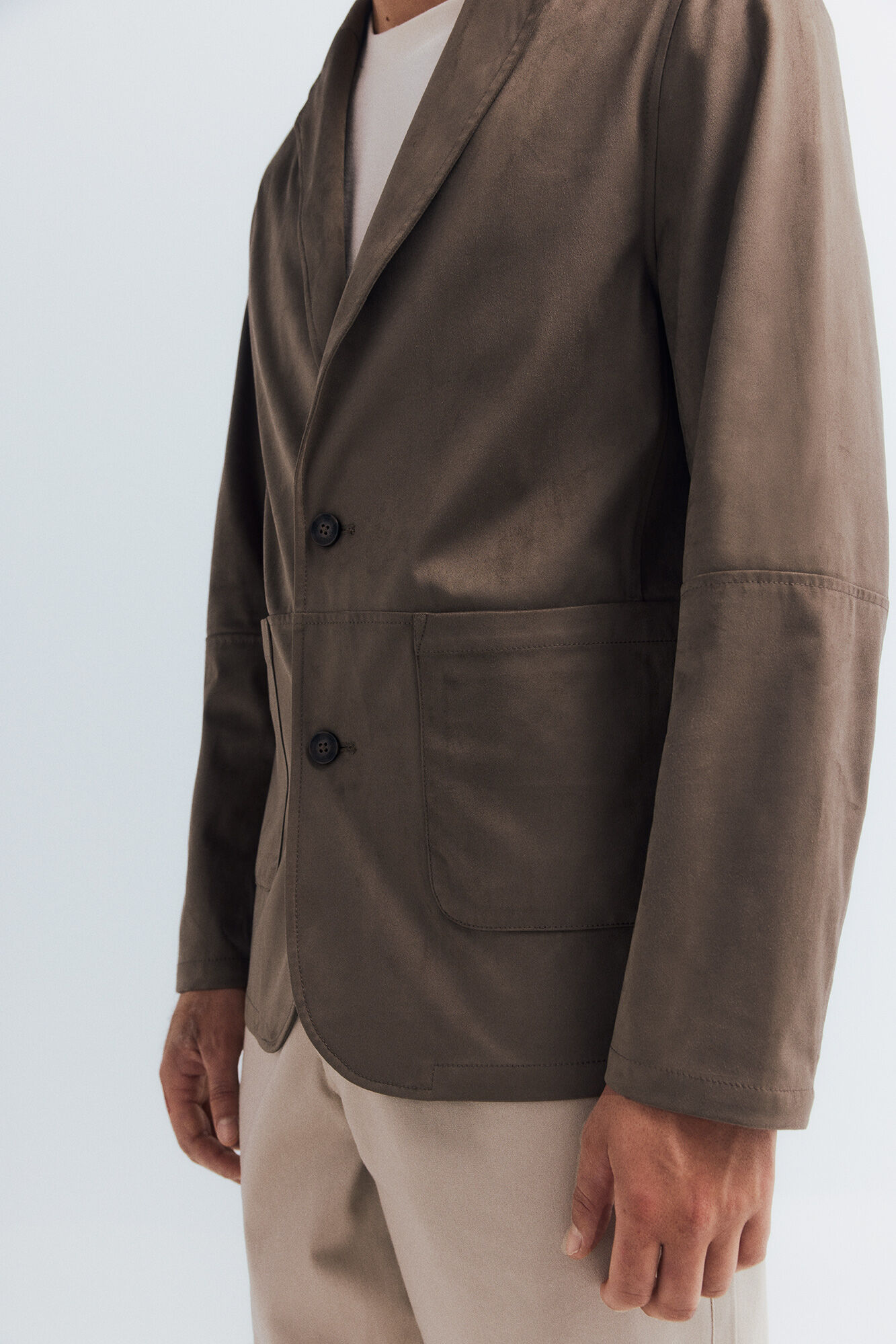 Springfield Blazer efecto ante caf&eacute;