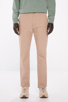 Springfield Pantalón chino microestampado slim fit beige
