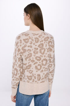 Springfield Suéter intarsia animal beige