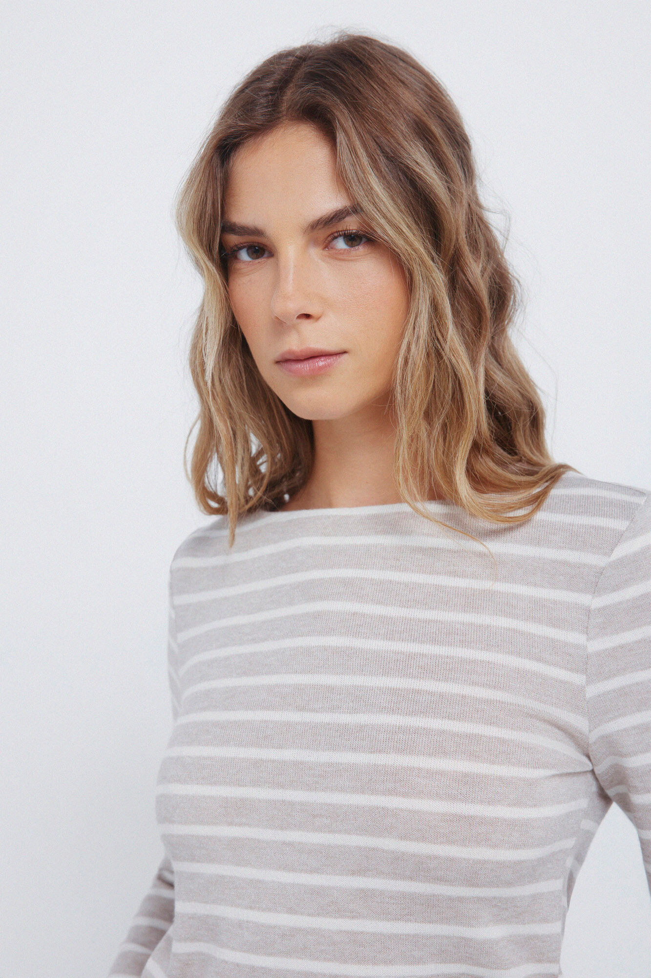 Springfield Playera tejido con rayas a rayas