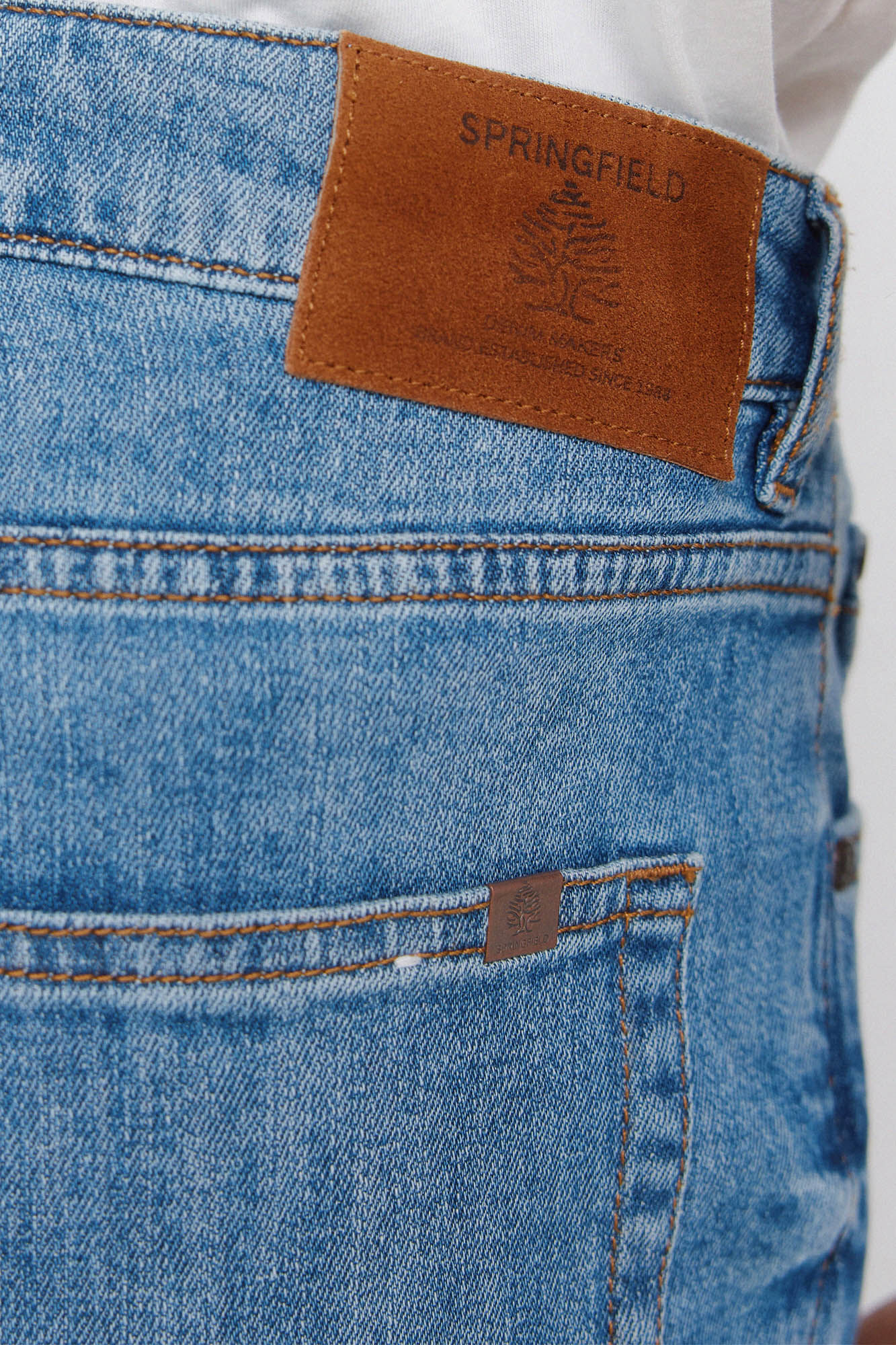 Springfield Jeans ultraligero lavado medio slim fit azul