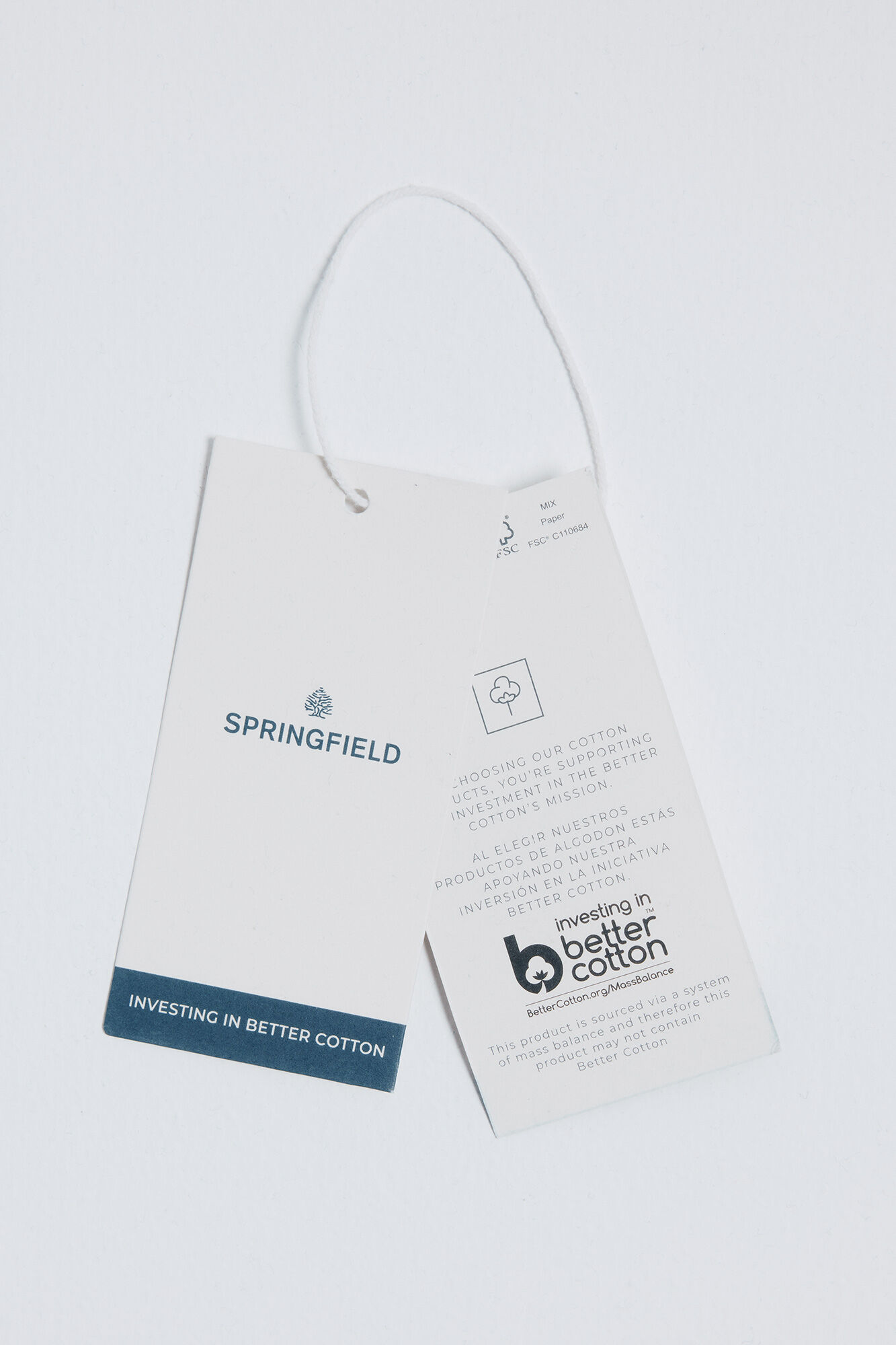 Springfield Su&eacute;ter rayas combinado detalle bordado nude