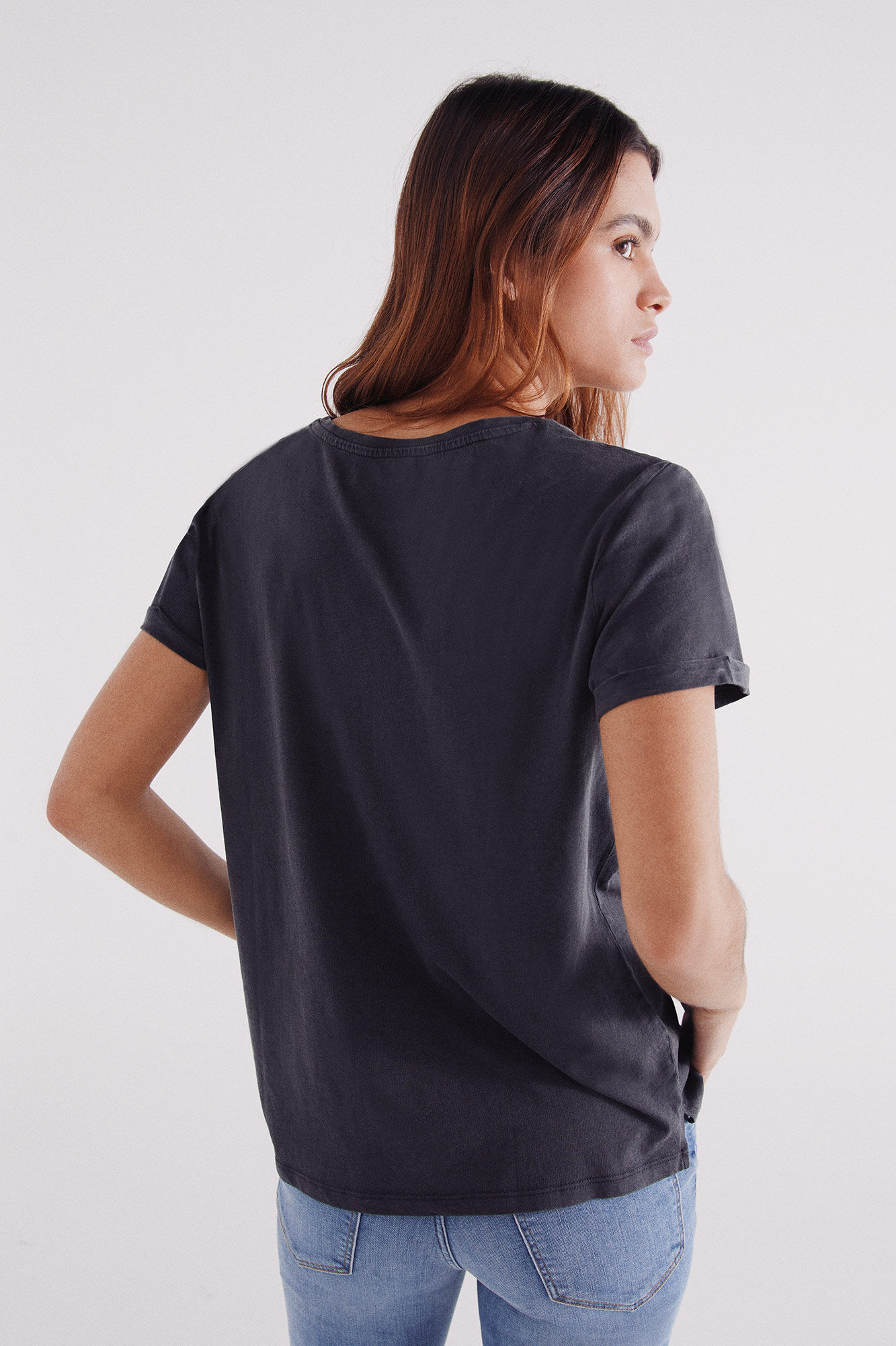 Springfield Playera gr&aacute;fica floral gris