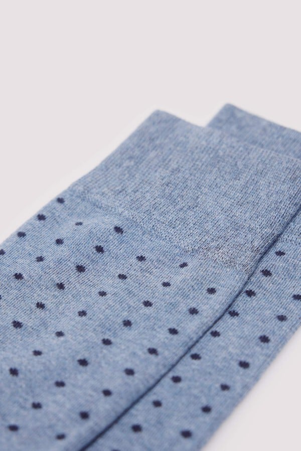 Springfield Calcetín jacquard lunares marino