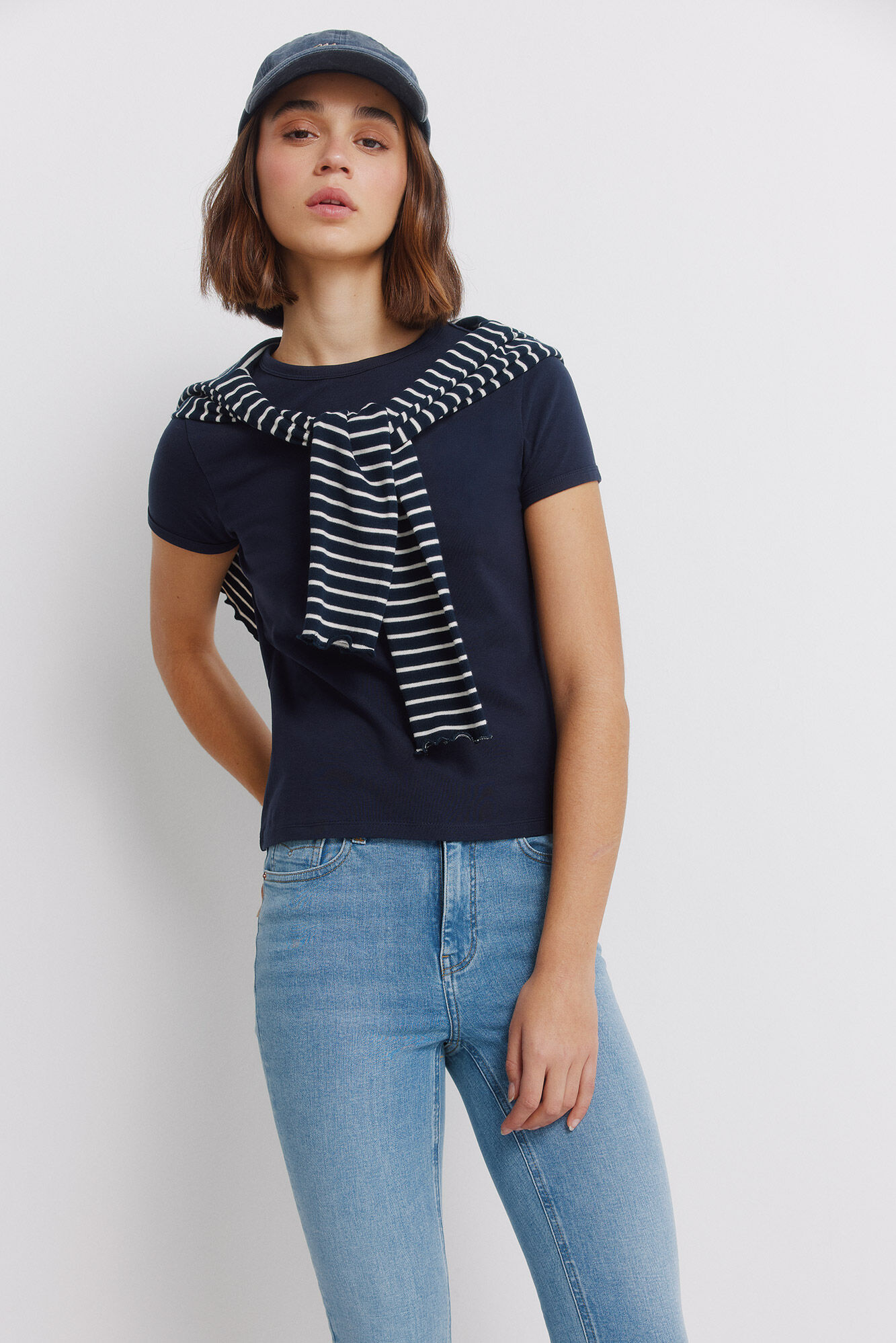 Springfield Jeans ajustados y recortados azul
