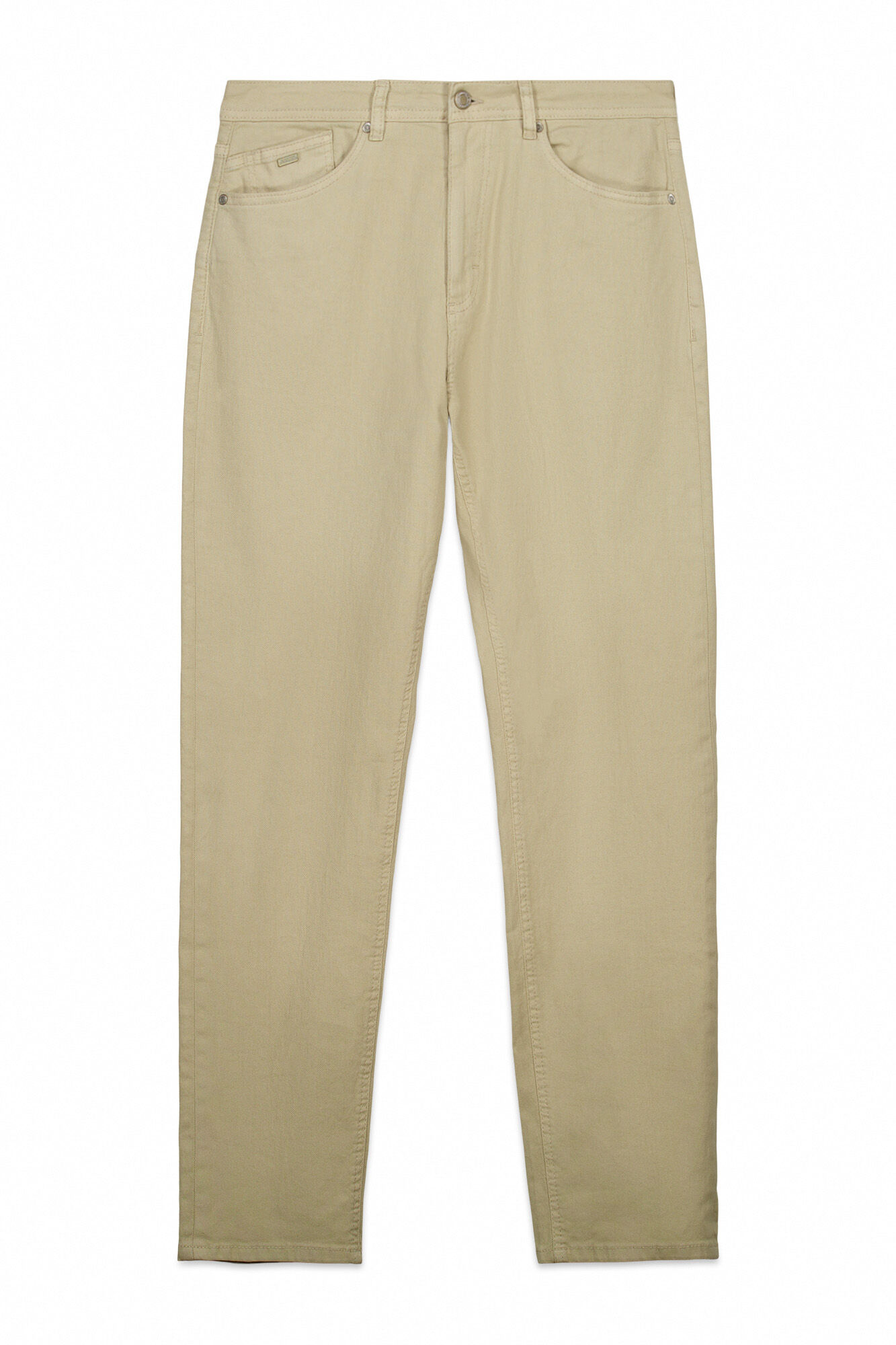 Springfield Pantal&oacute;n slim fit de 5 bolsillos lavado beige