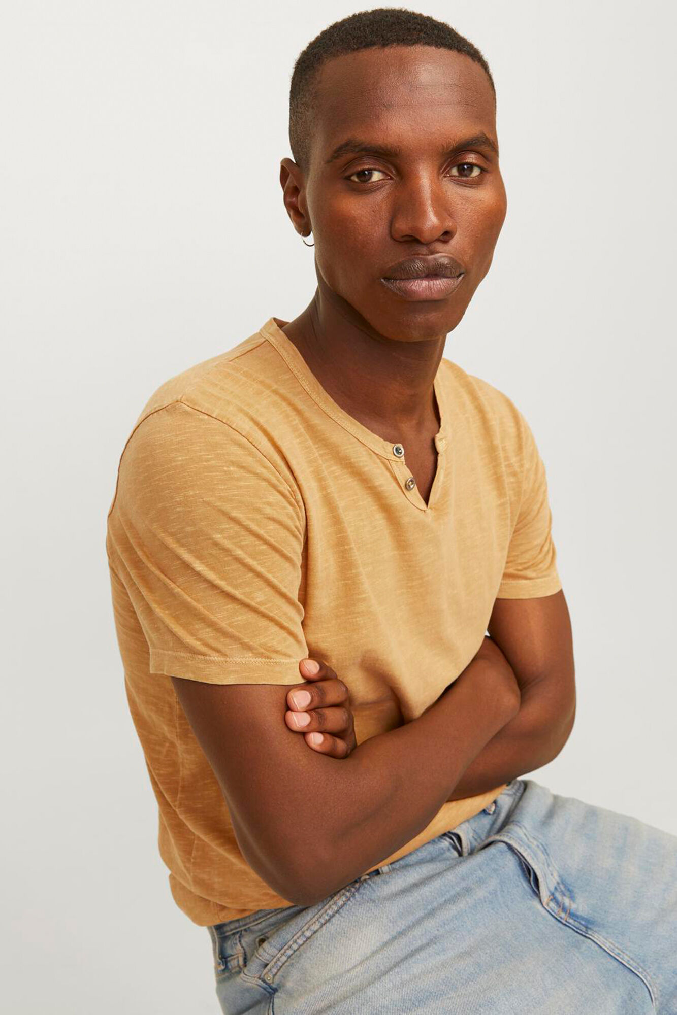 Jack & Jones Playera est&aacute;ndar fit botones