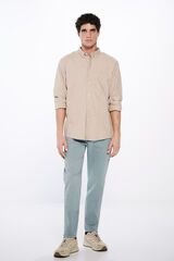Springfield Pantalón color lavado slim fit azul