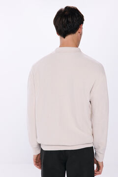 Springfield Suéter cuello polo botones café