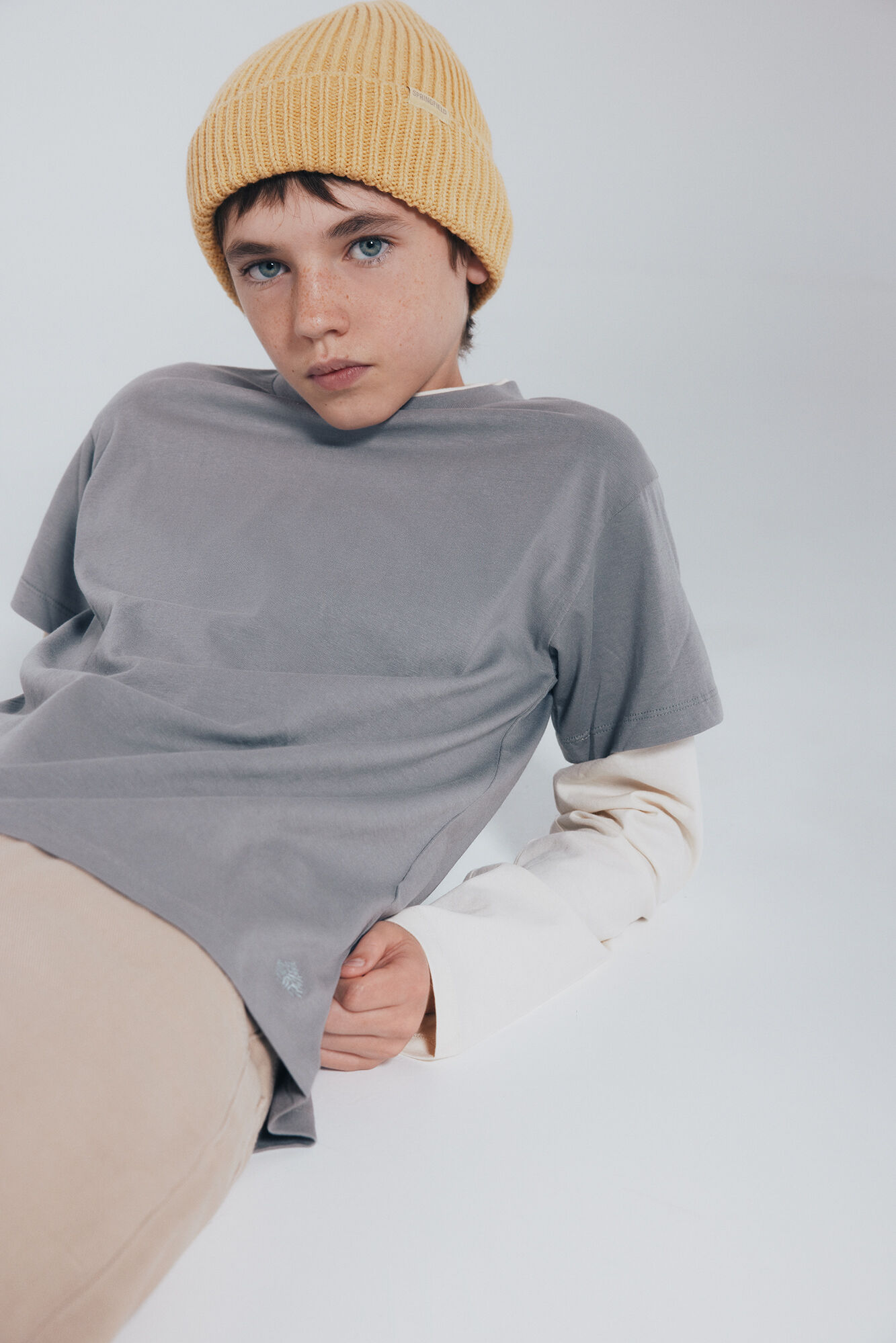 Springfield Kids Camiseta manga larga doble manga ni&ntilde;o gris