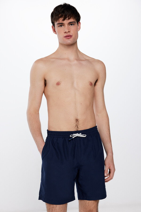 Springfield Bañador liso logo azul