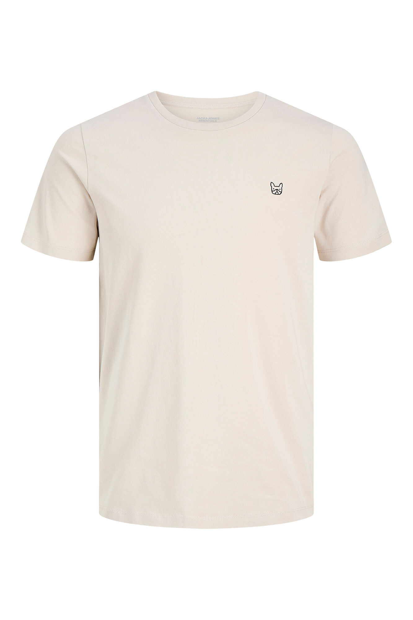 Jack & Jones Playera slim fit de algod&oacute;n con logo icono gris