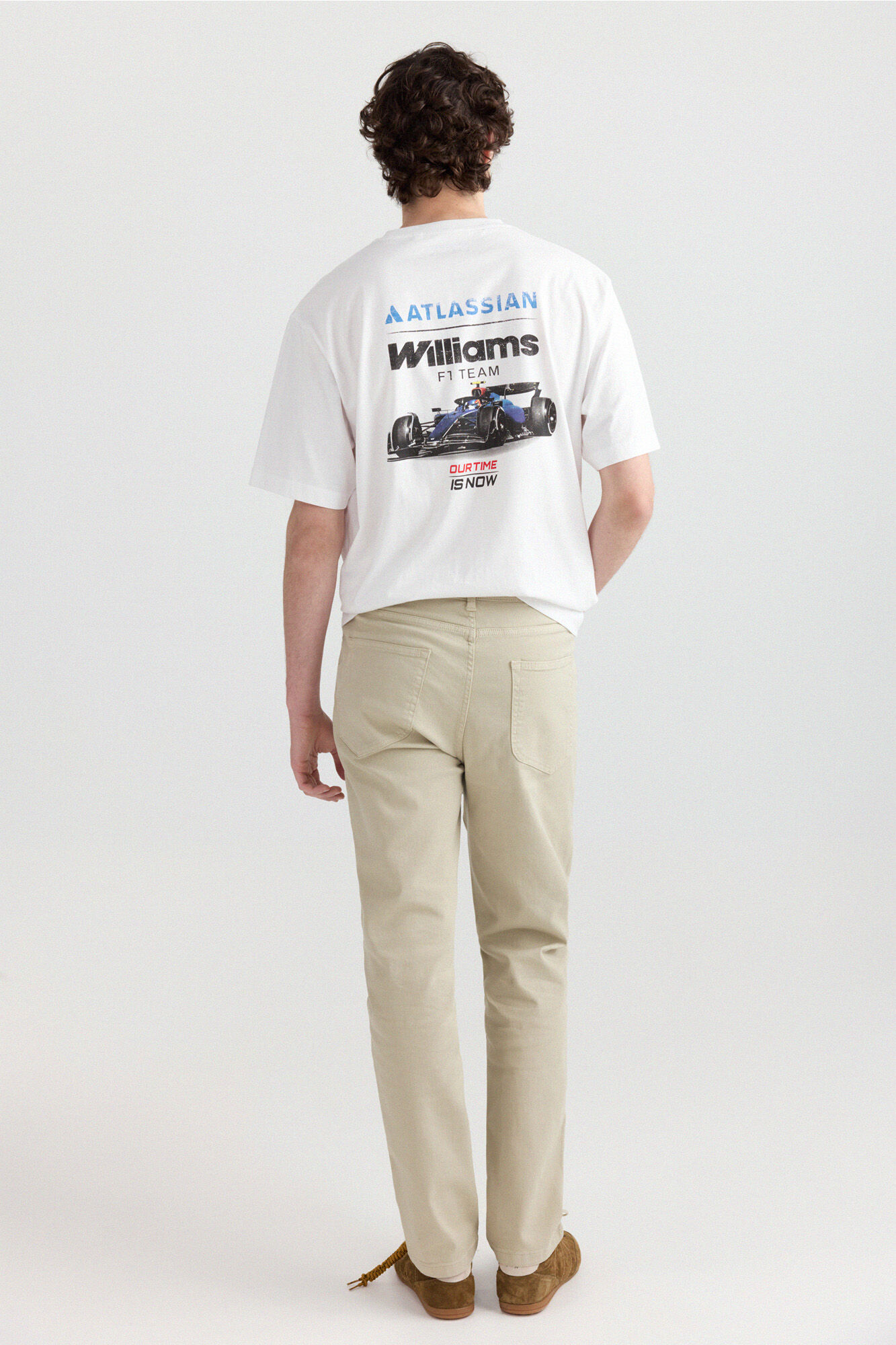 Springfield Pantal&oacute;n de 5 bolsillos slim lavado caf&eacute;