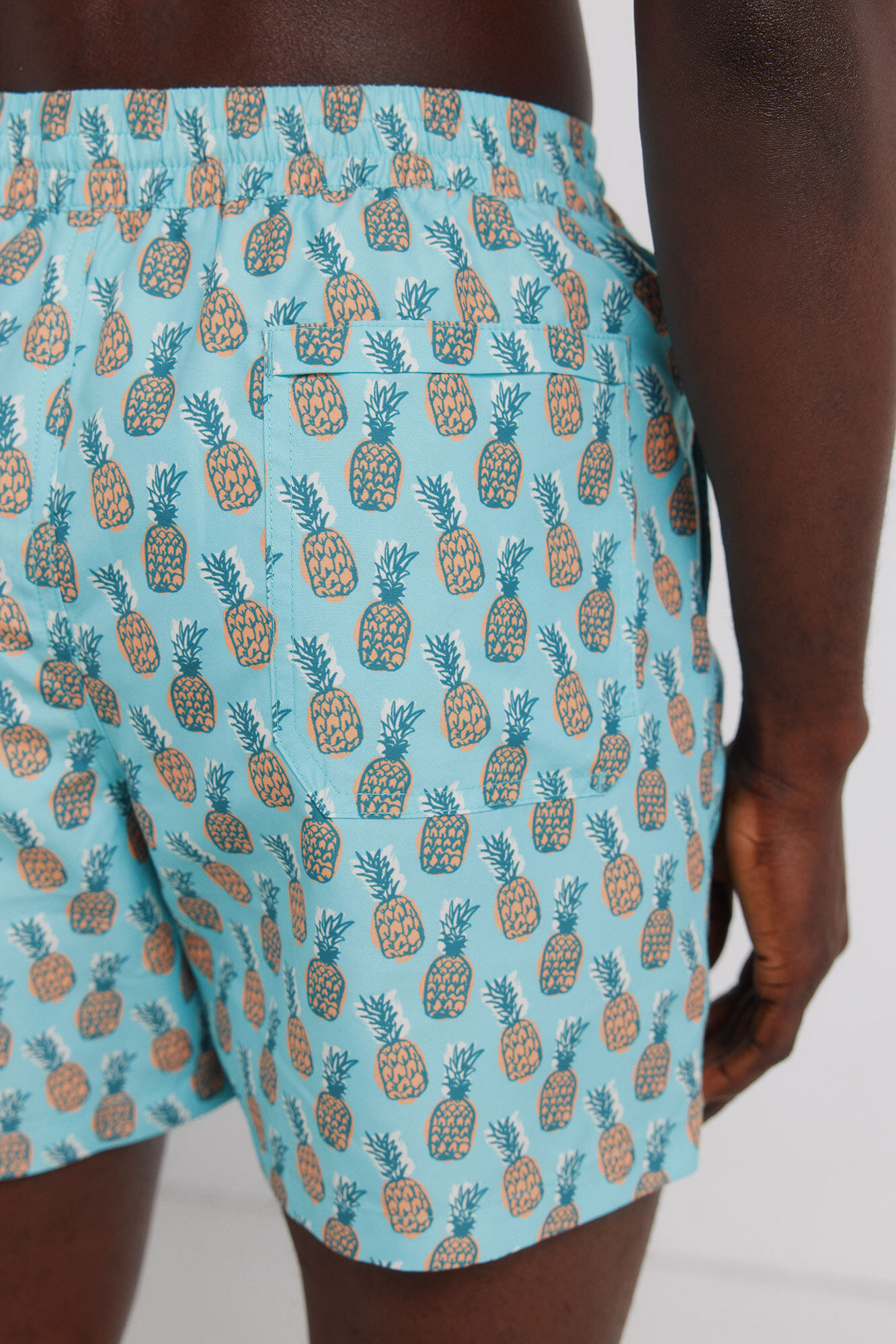 Springfield Traje de ba&ntilde;o estampado de pi&ntilde;as azul