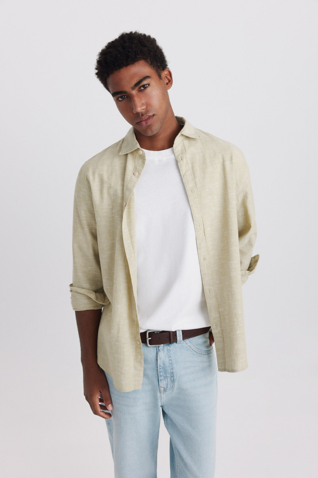 Springfield Camisa tipo lino