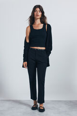 Springfield Pantalón chino recto negro