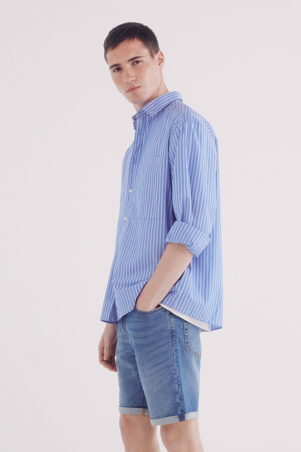 Springfield Bermuda vaquera básica lavado medio azul