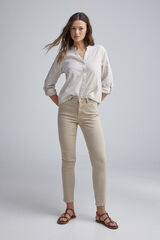 Springfield Jeans slim cropped color beige