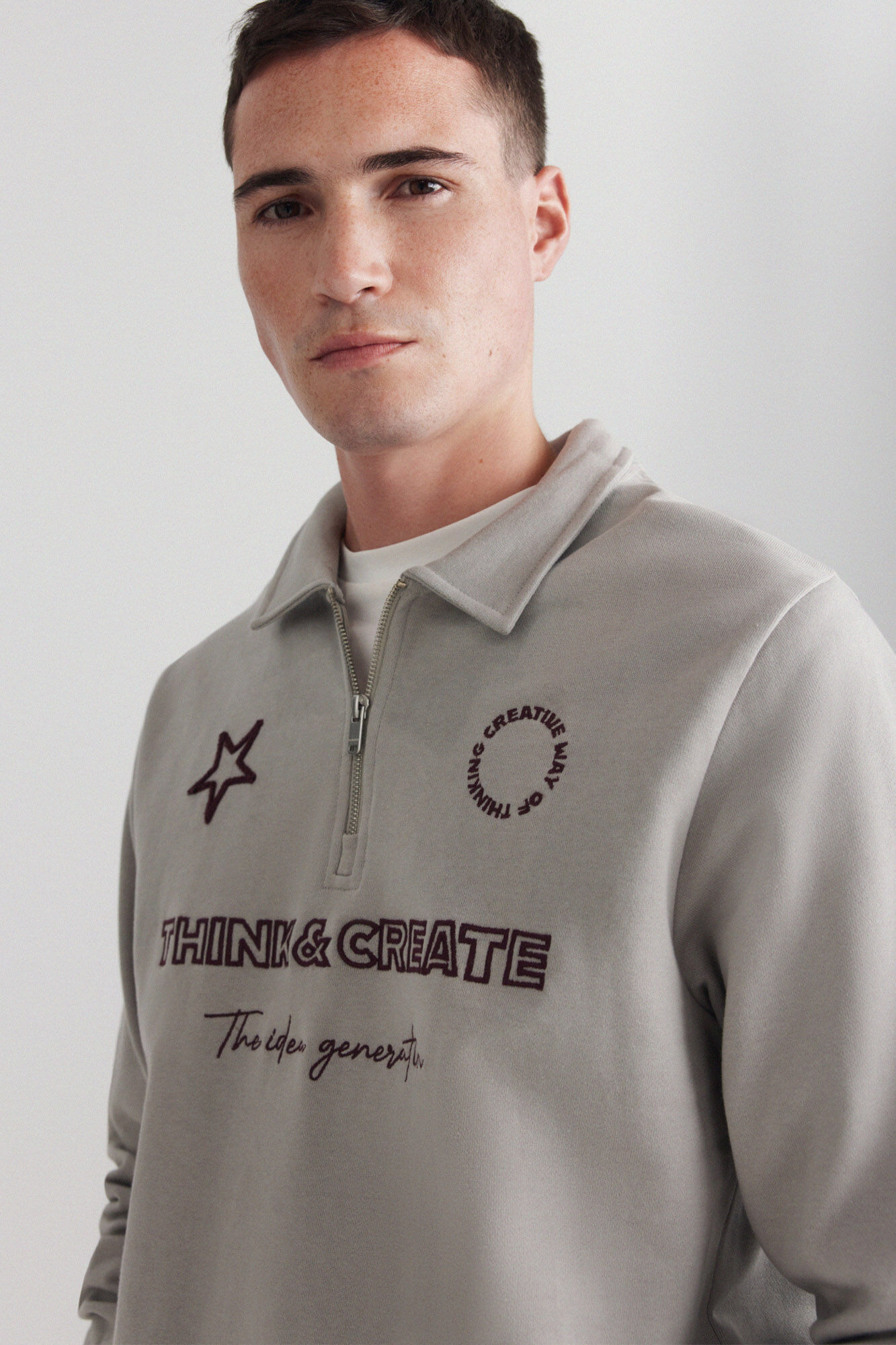 Springfield Sudadera polo think & create gris