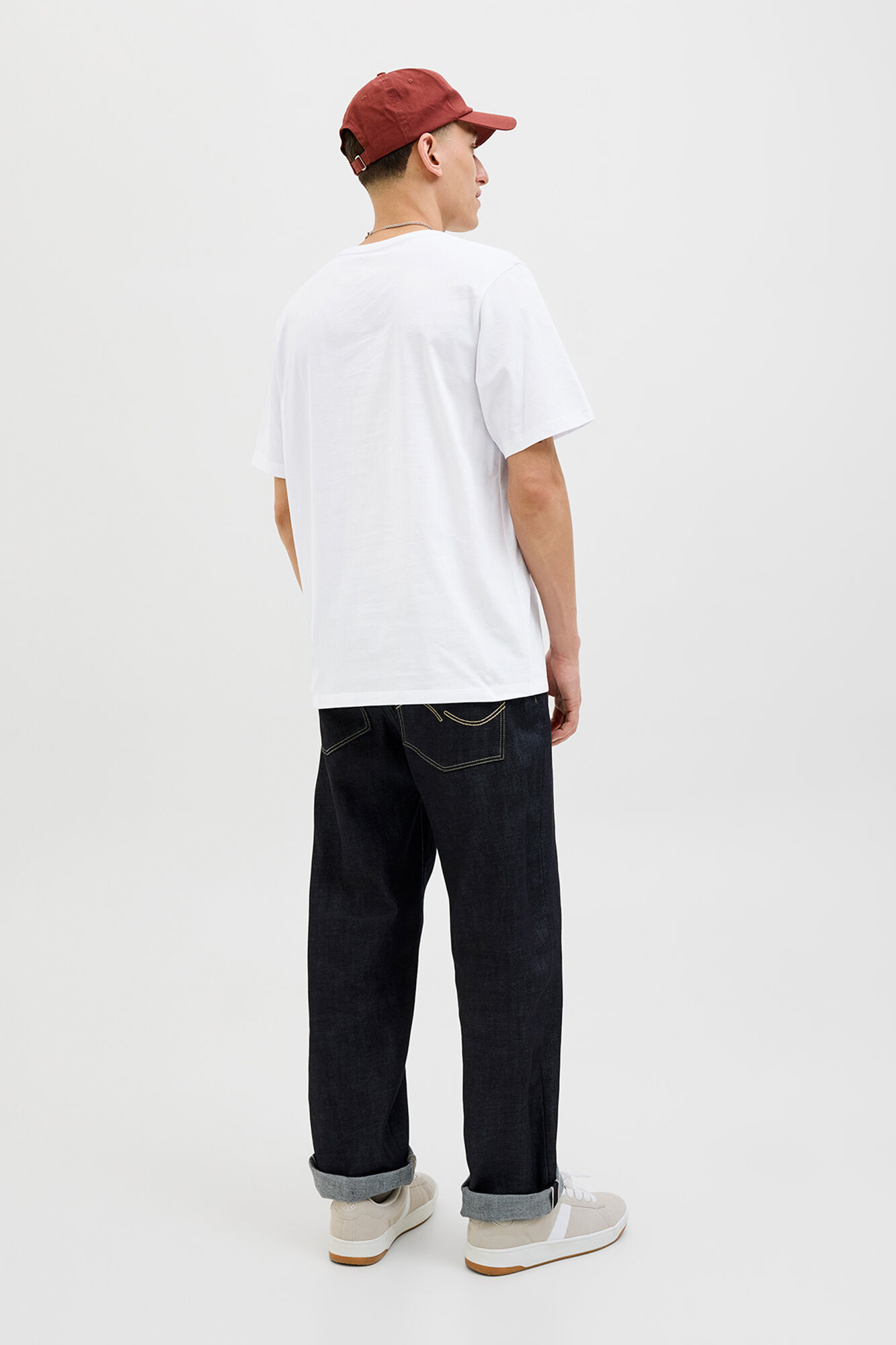 Jack & Jones Playera con logo grande natural