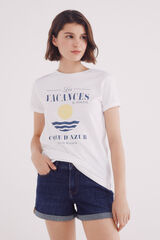 Springfield Playera "Vacances Côte d´Azur" natural