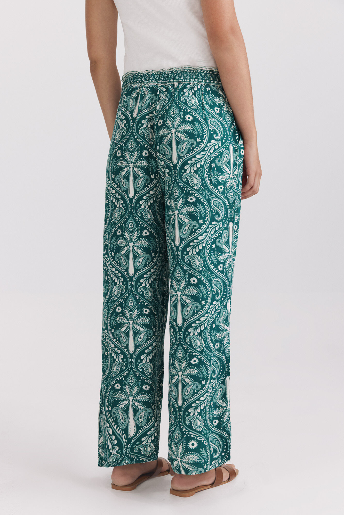 Springfield Pantal&oacute;n fluido estampado estampado