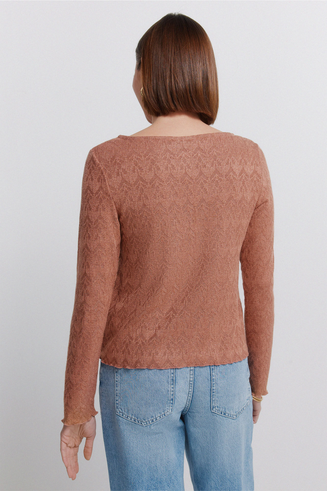 Springfield Playera con acabado de ondas rosa