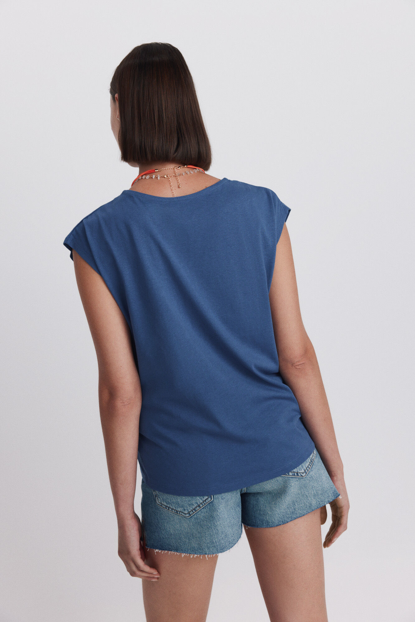 Springfield Playera de manga corta estampada turquesa