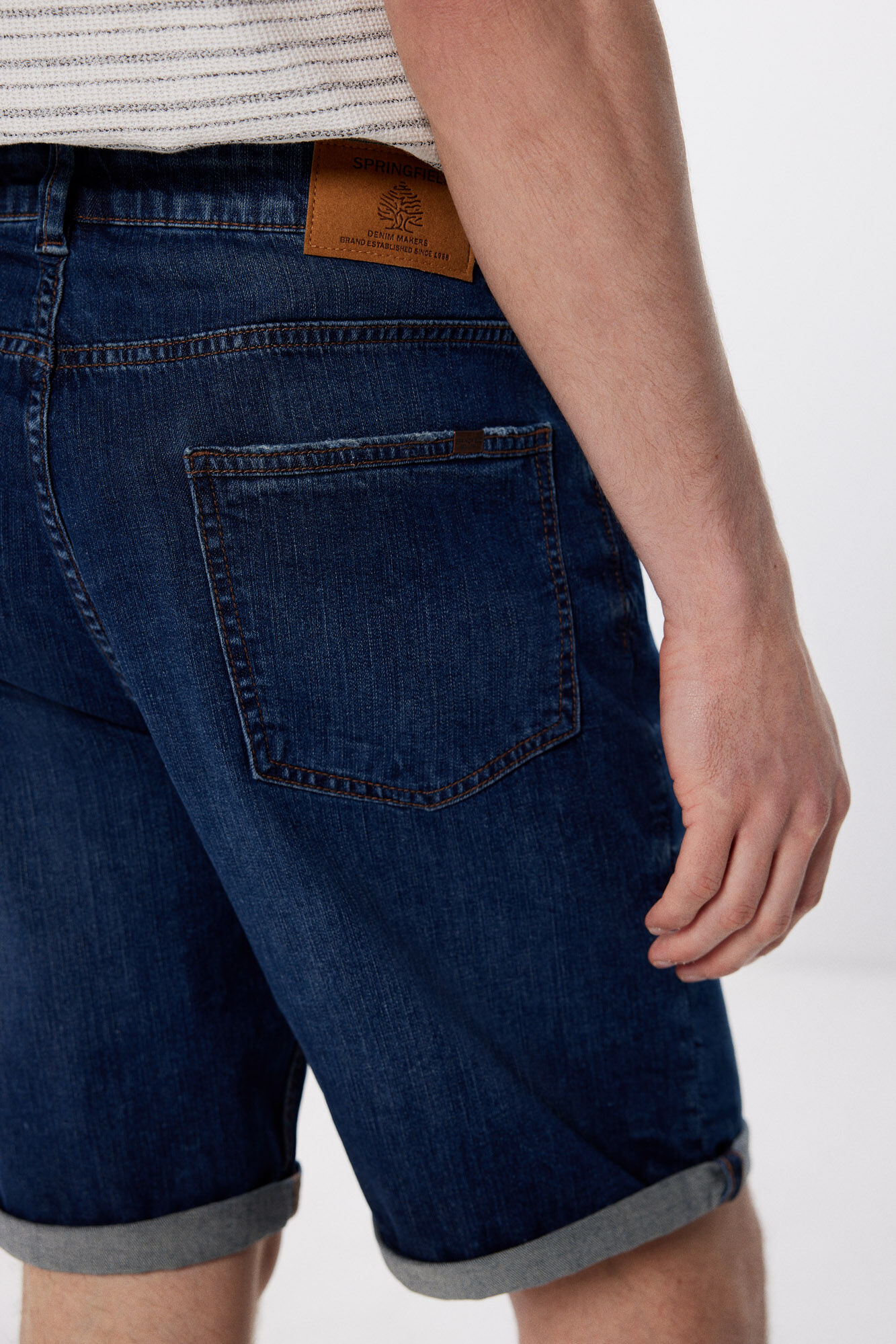 Springfield Bermuda vaquera regular ultra ligera turquesa