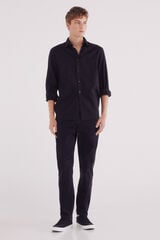 Springfield Pantalón slim fit de 5 bolsillo negro