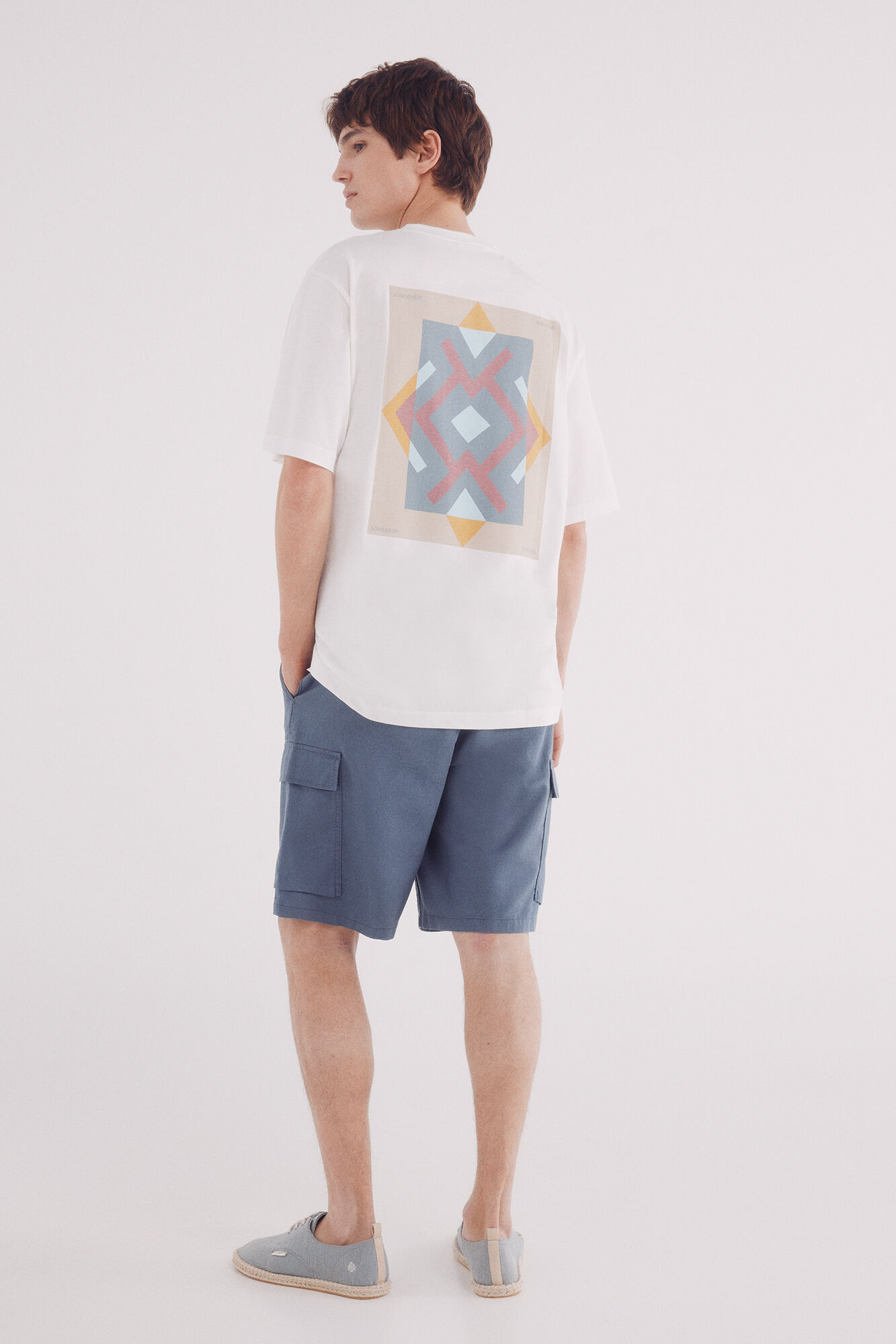 Springfield Bermudas lino cargo comfort fit azul