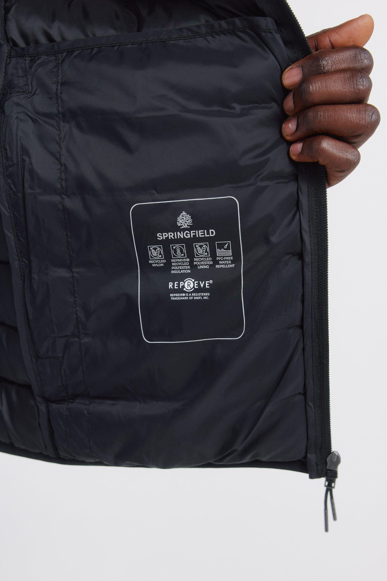 Springfield Chaleco acolchado negro