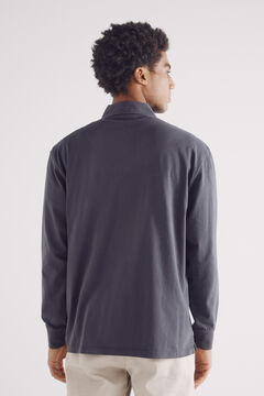 Springfield Polo manga larga lavado regular fit azul