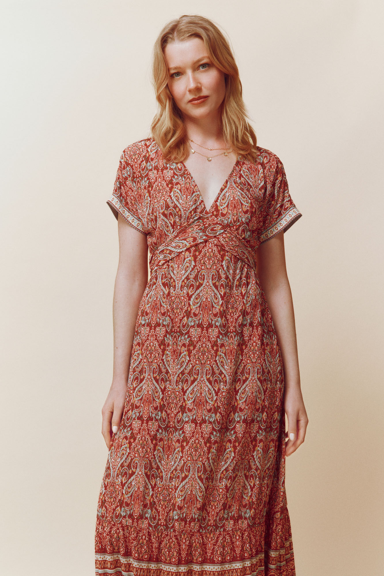 Springfield Vestido Ibiza p&uacute;rpura