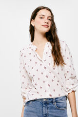 Springfield Blusa Jacquard beige