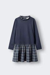 Springfield Kids Vestido bimateria ni&ntilde;a azul mezcla