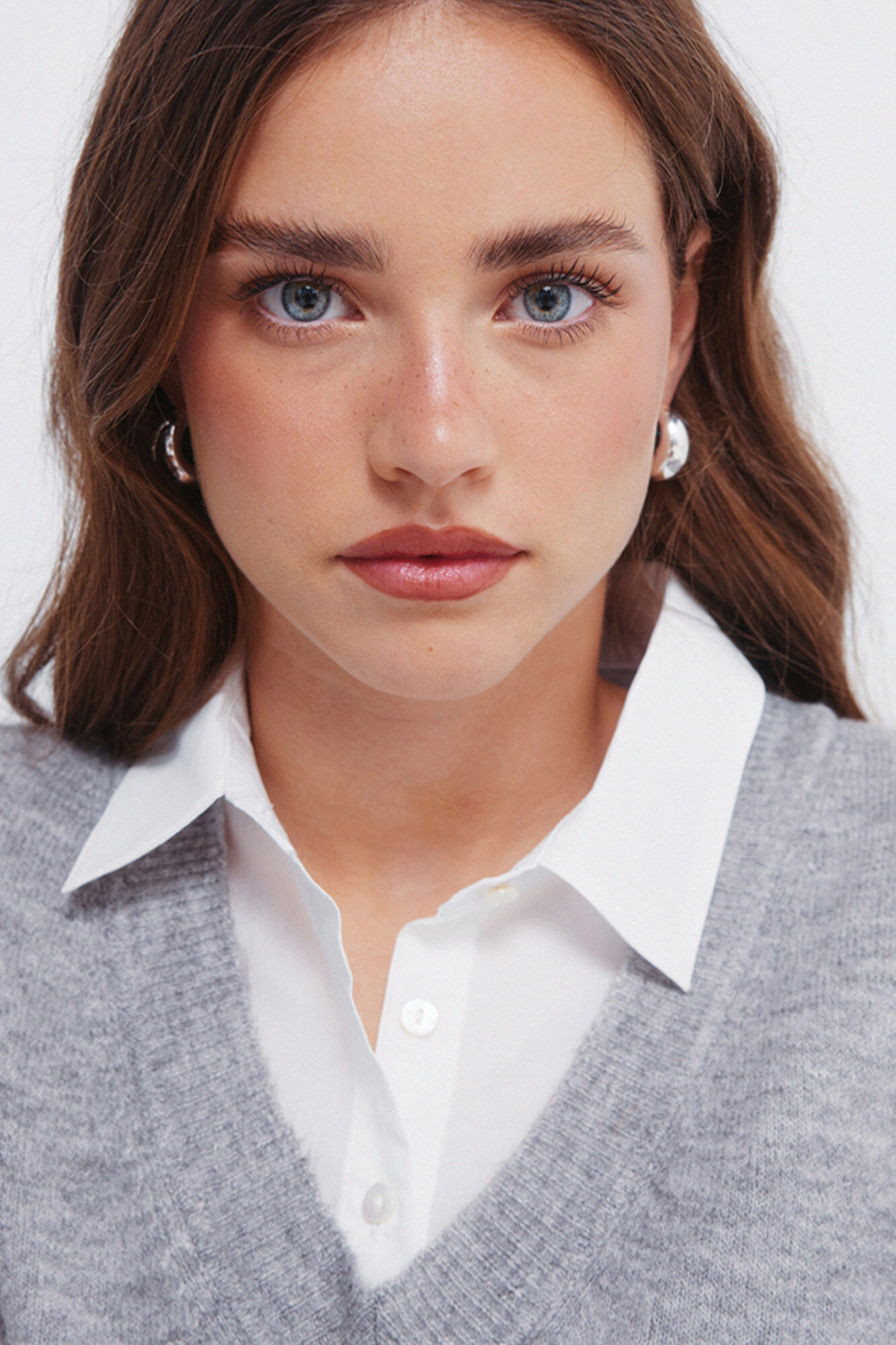 Springfield Su&eacute;ter combinado camisero gris