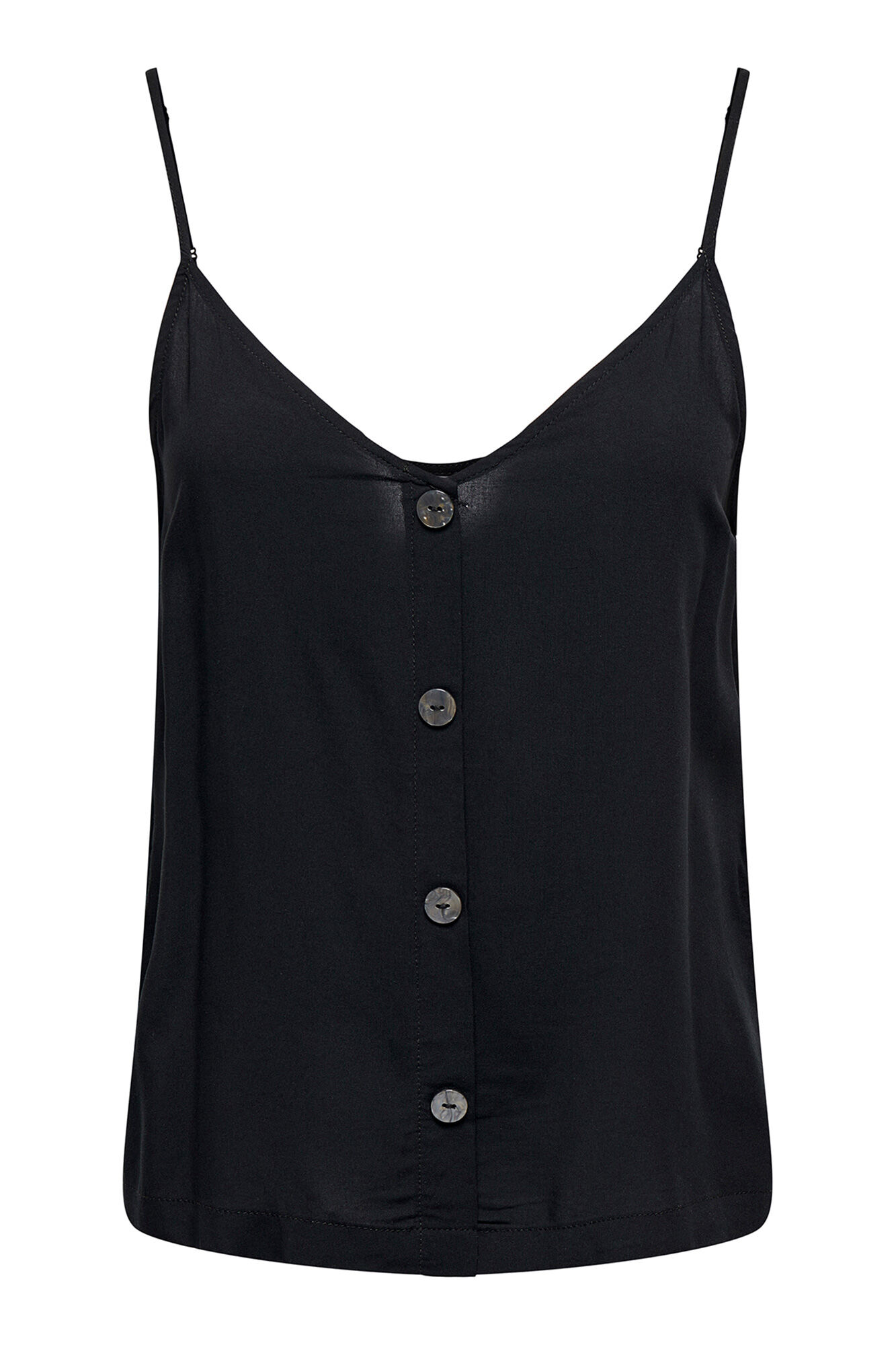 Only Camiseta regular fit tirantes negro