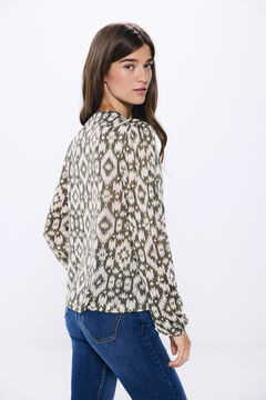 Springfield Blusa estampado étnico khaki