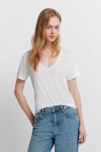 Springfield Playera de manga corta cuello en pico