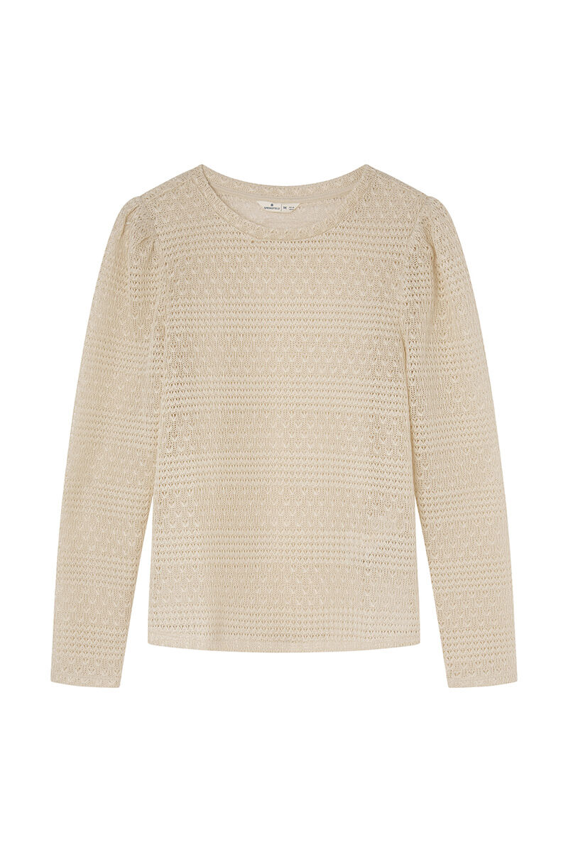 Springfield Playera estructura crochet beige