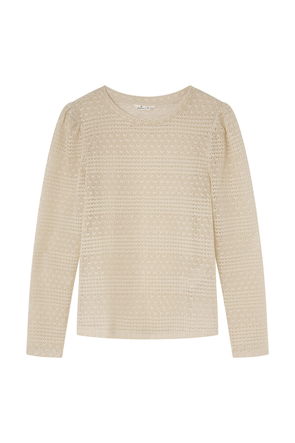 Springfield Playera estructura crochet beige