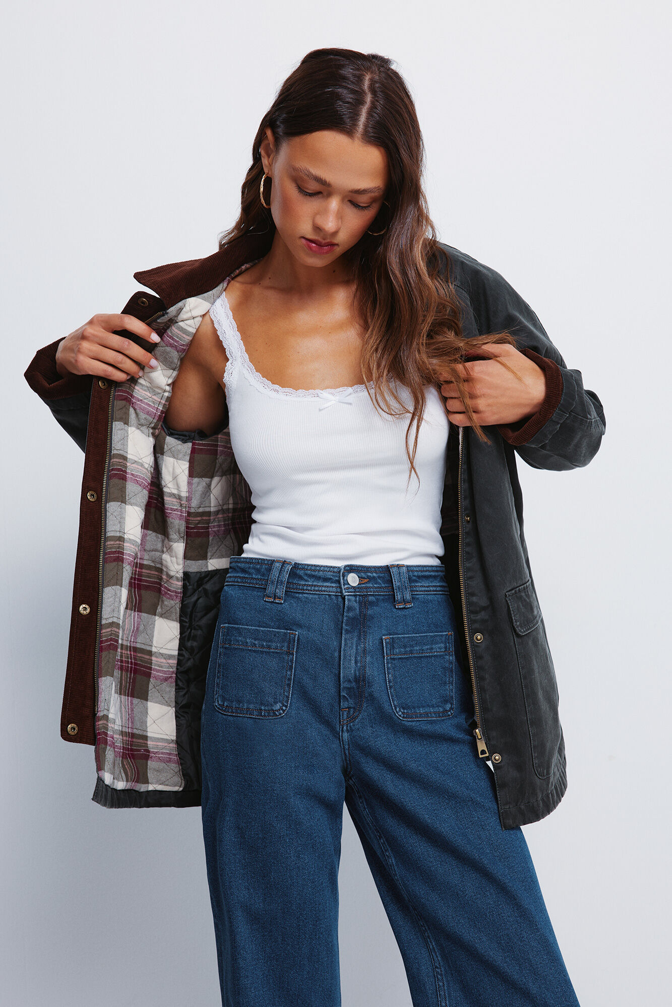 Springfield Parka encerada verde